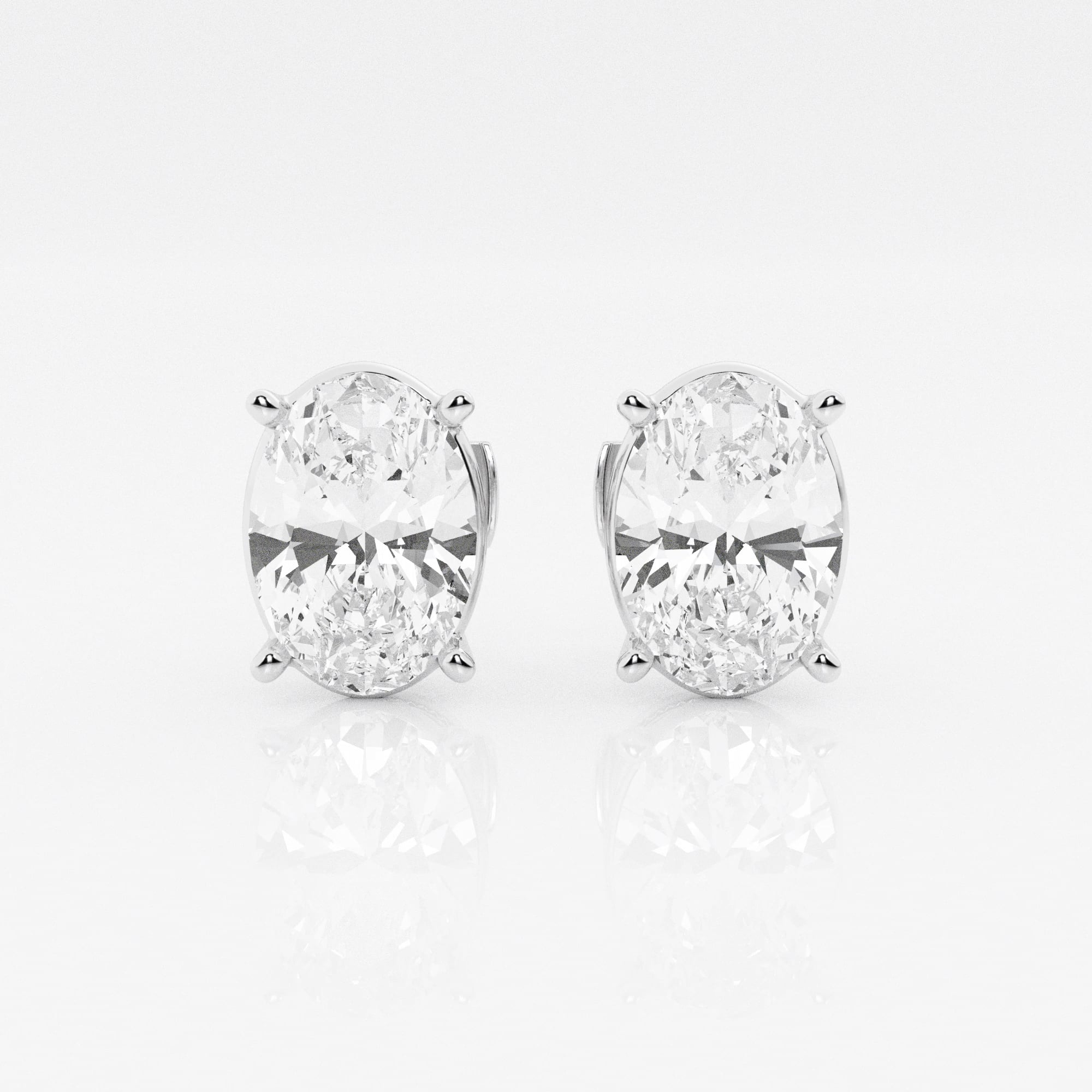 product video for 5 ctw Oval Lab Grown Diamond Solitaire Certified Stud Earrings