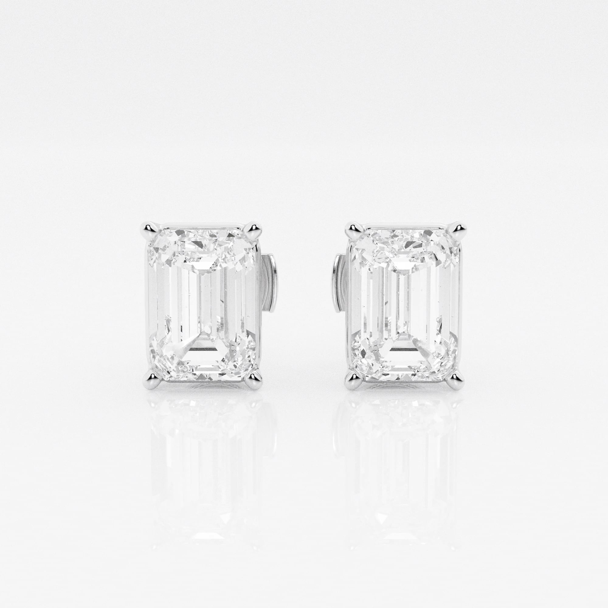 product video for 5 ctw Emerald Lab Grown Diamond Solitaire Certified Stud Earrings