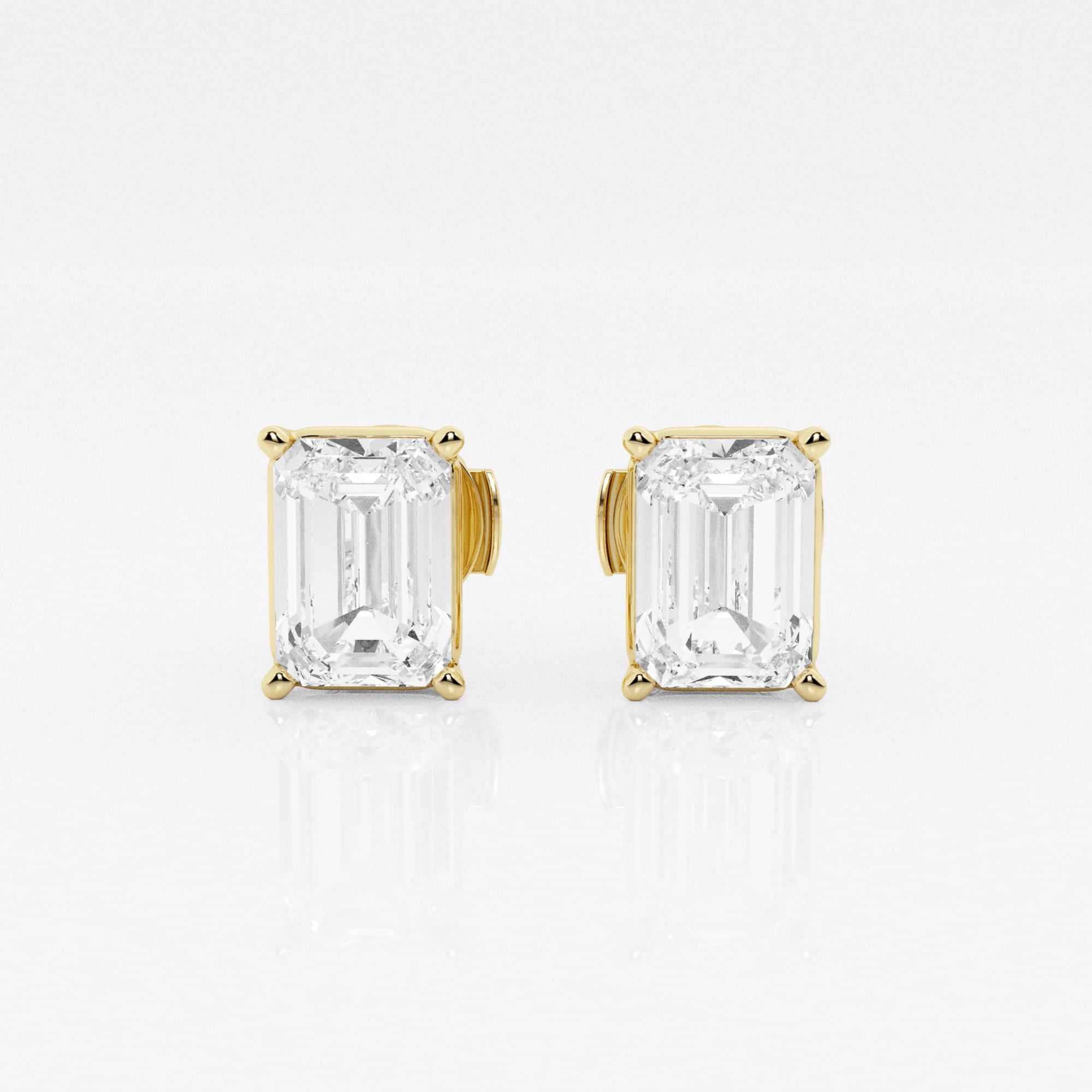 product video for 4 ctw Emerald Lab Grown Diamond Solitaire Certified Stud Earrings