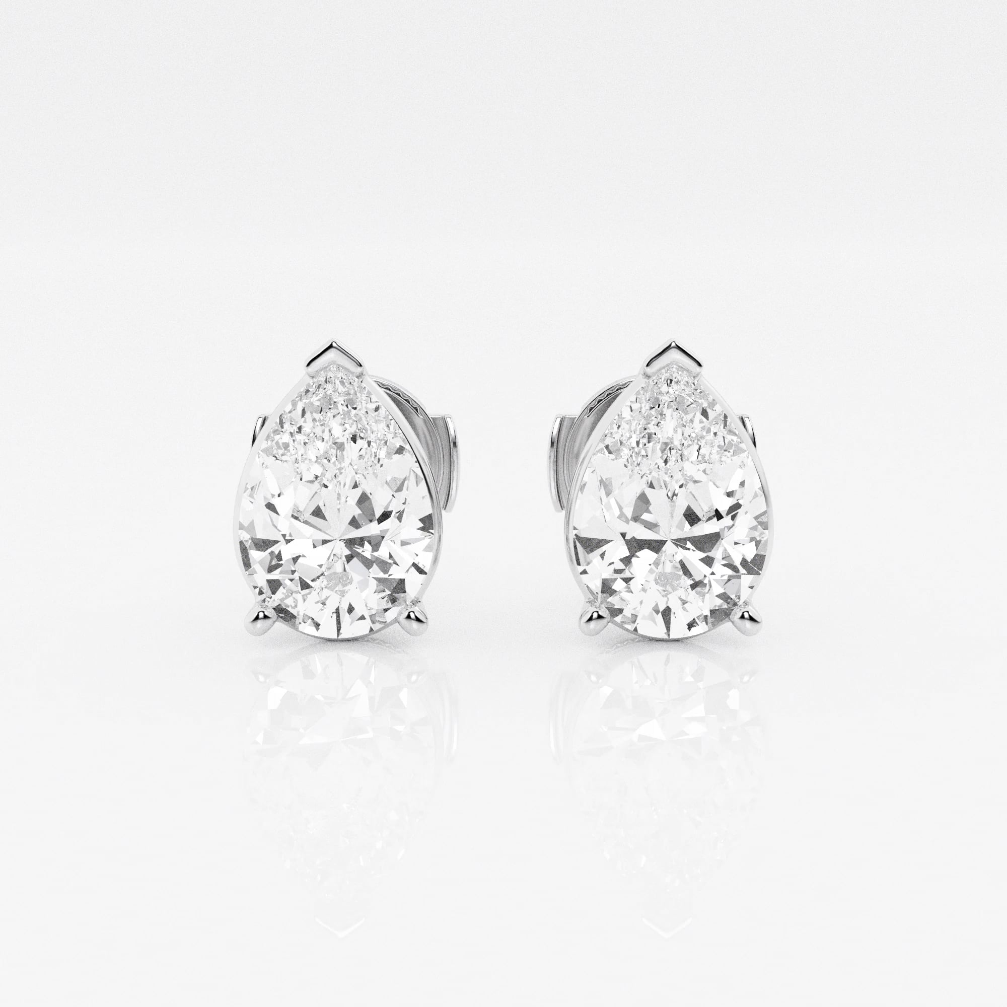 product video for 4 ctw Pear Lab Grown Diamond Solitaire Certified Stud Earrings