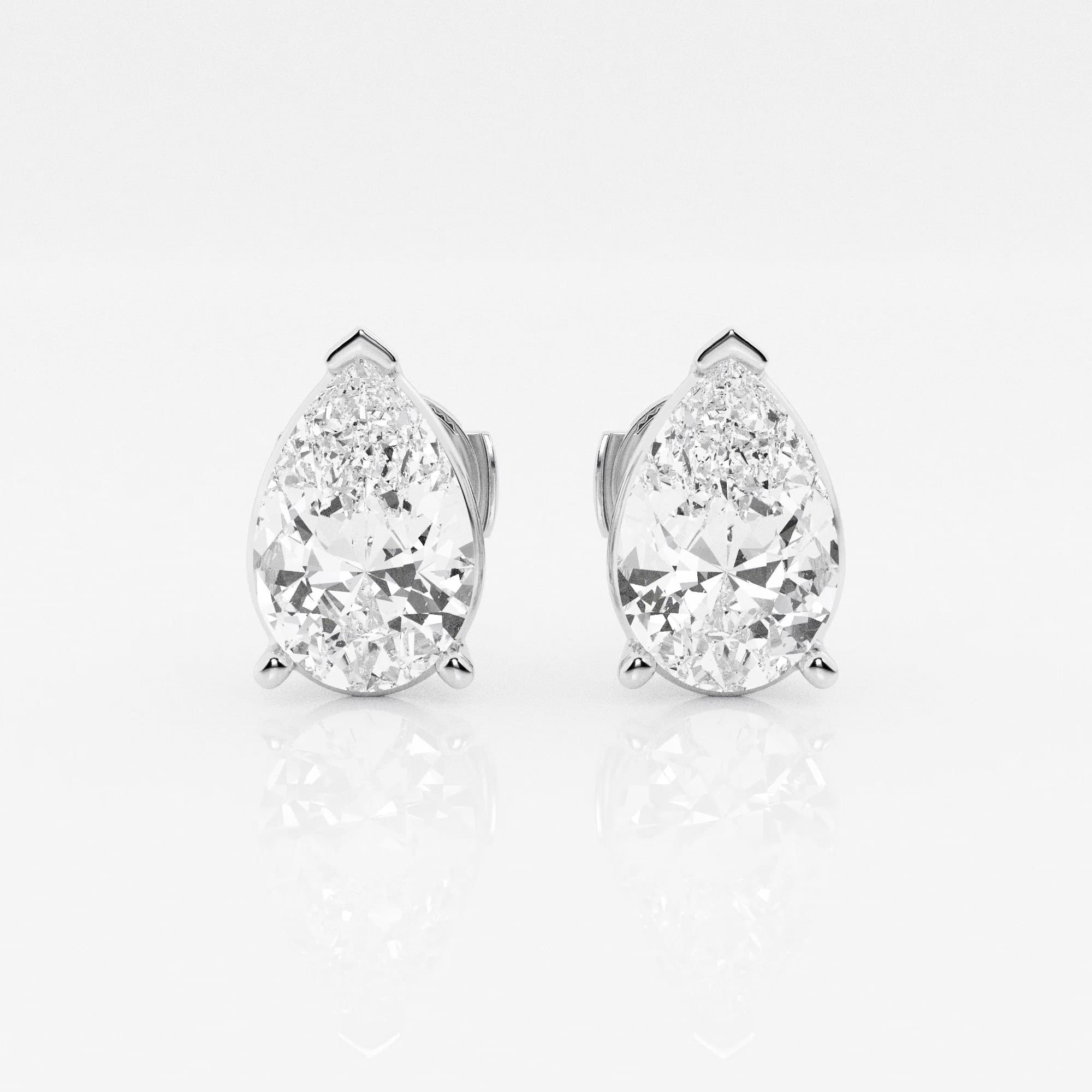 product video for 5 ctw Pear Lab Grown Diamond Solitaire Certified Stud Earrings