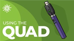Ooze Rainbow Quad 510 Thread 500 mAh Square Vape Pen Battery + USB Charger