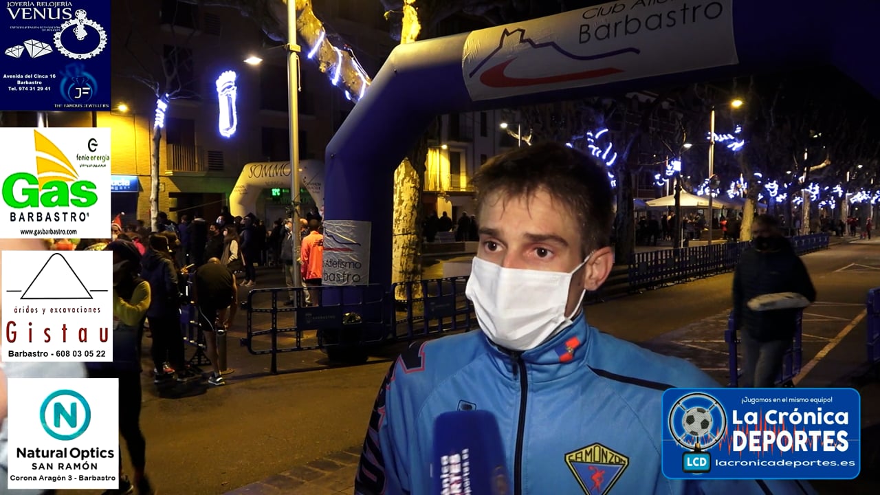 ARMANDO GARCÍA (Ganador de la Carrera en Categoría Masculina) 43 edición de la San Silvestre en Barbastro