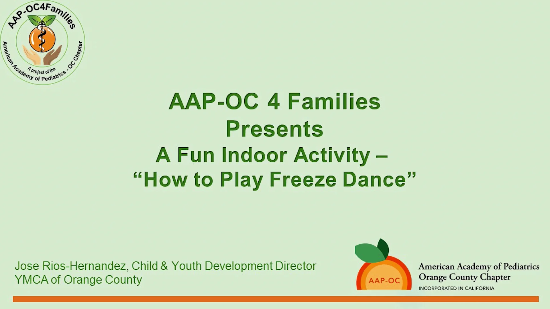 Freeze Dance with the YMCA of Orange County.mp4 on Vimeo