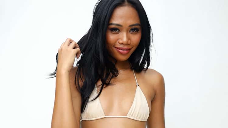 Beautiful Asian model, in sexy JomieBikini thong set on Vimeo