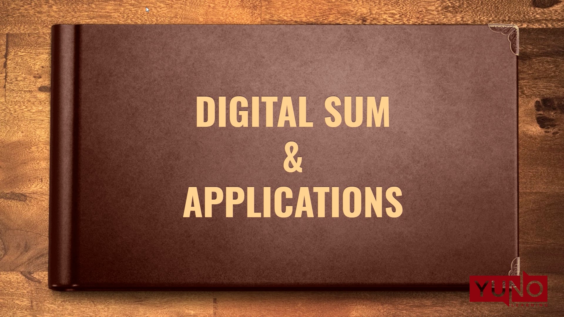 Vedic maths digital sum application yuno learning