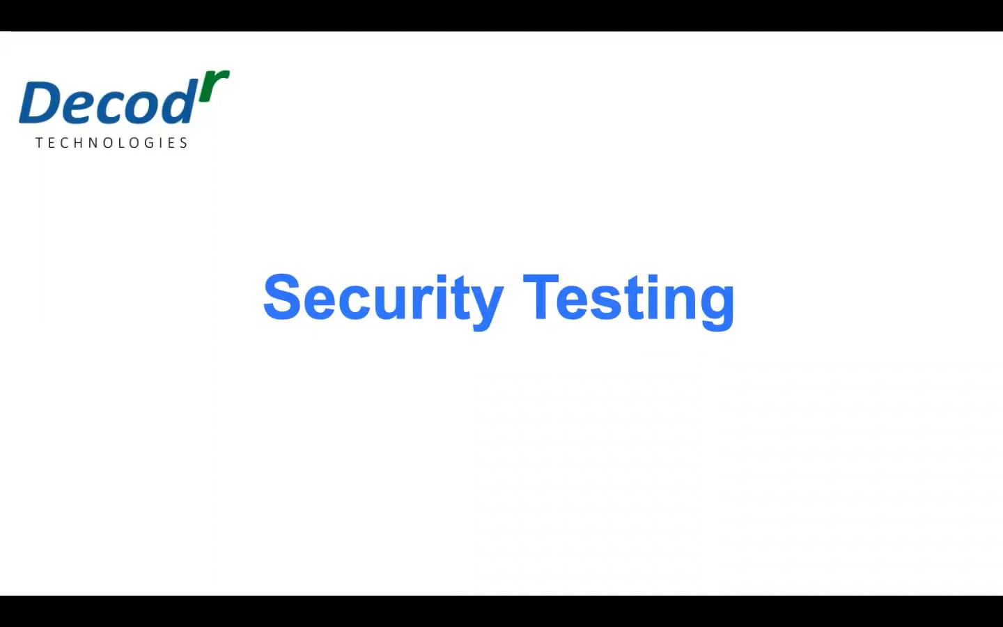 Security Testing on Vimeo