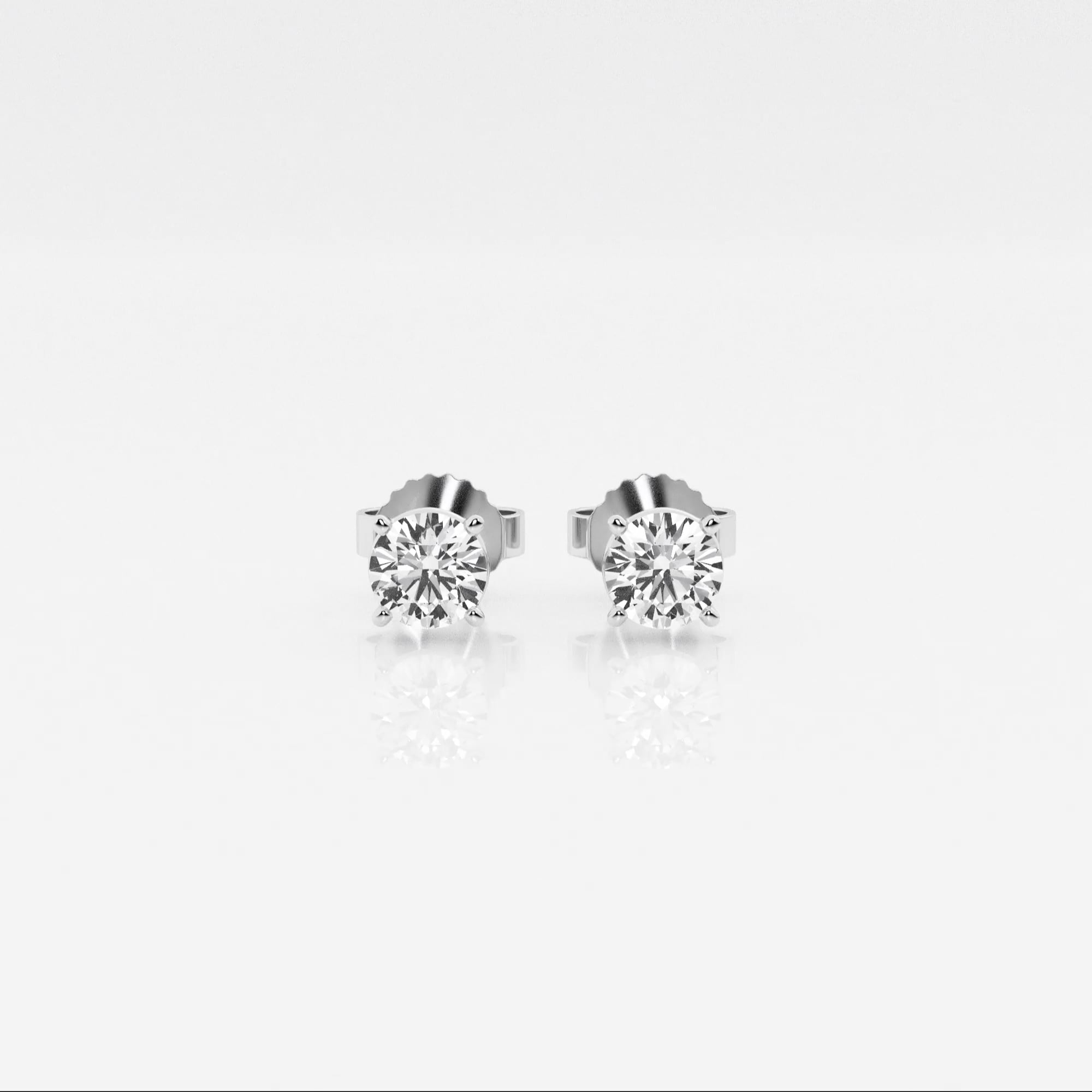product video for 1/2 ctw Round Near-Colorless (H-I) Lab Grown Diamond Stud Earrings