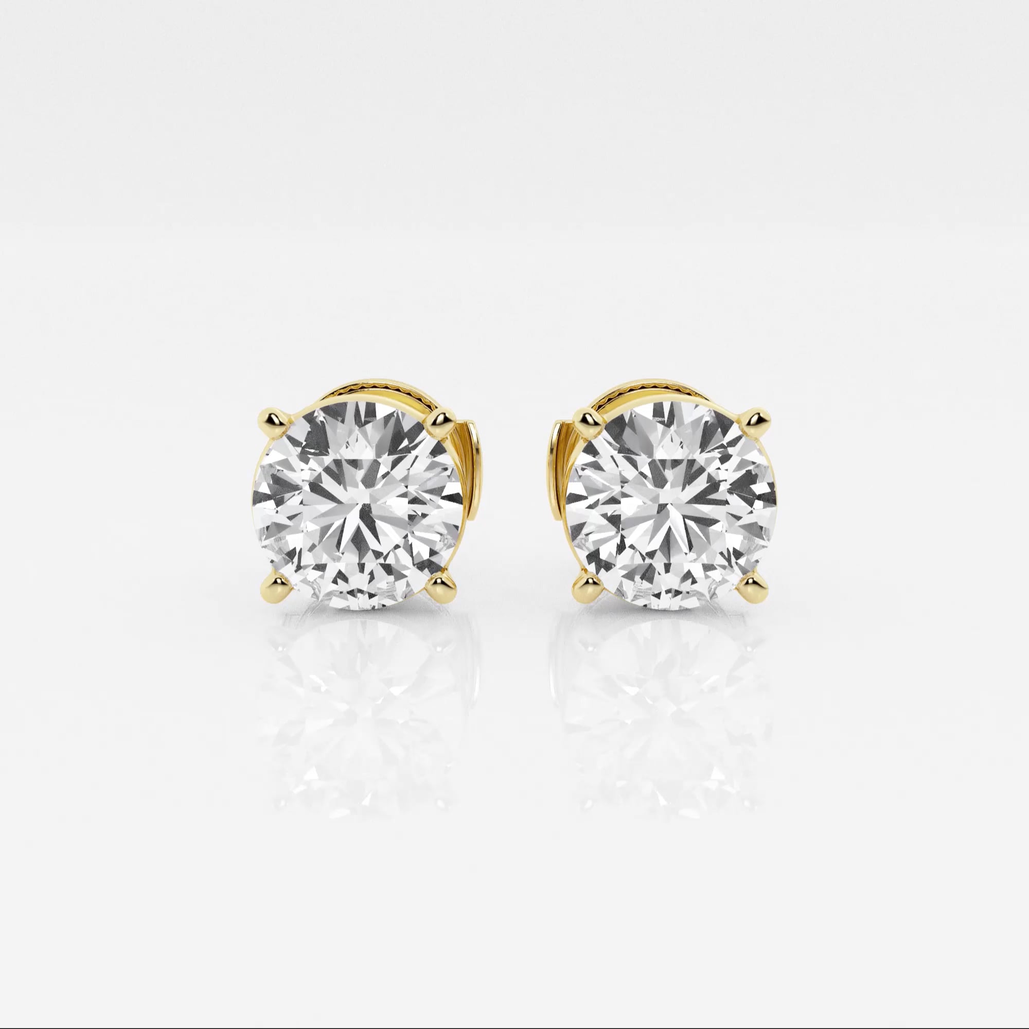 product video for 3 ctw Round Colorless (E) Lab Grown Diamond Certified Stud Earrings
