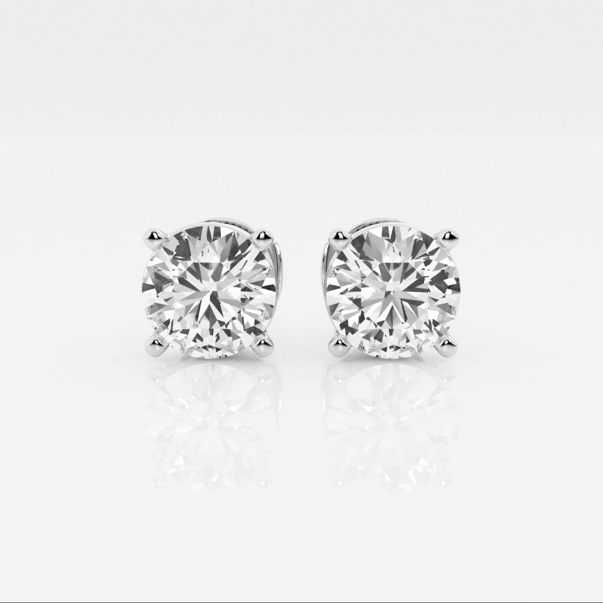 product video for 4 ctw Round Near-Colorless (H-I) Lab Grown Diamond Certified Stud Earrings