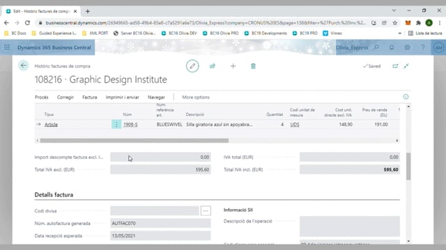 Crear factura de compra manualment