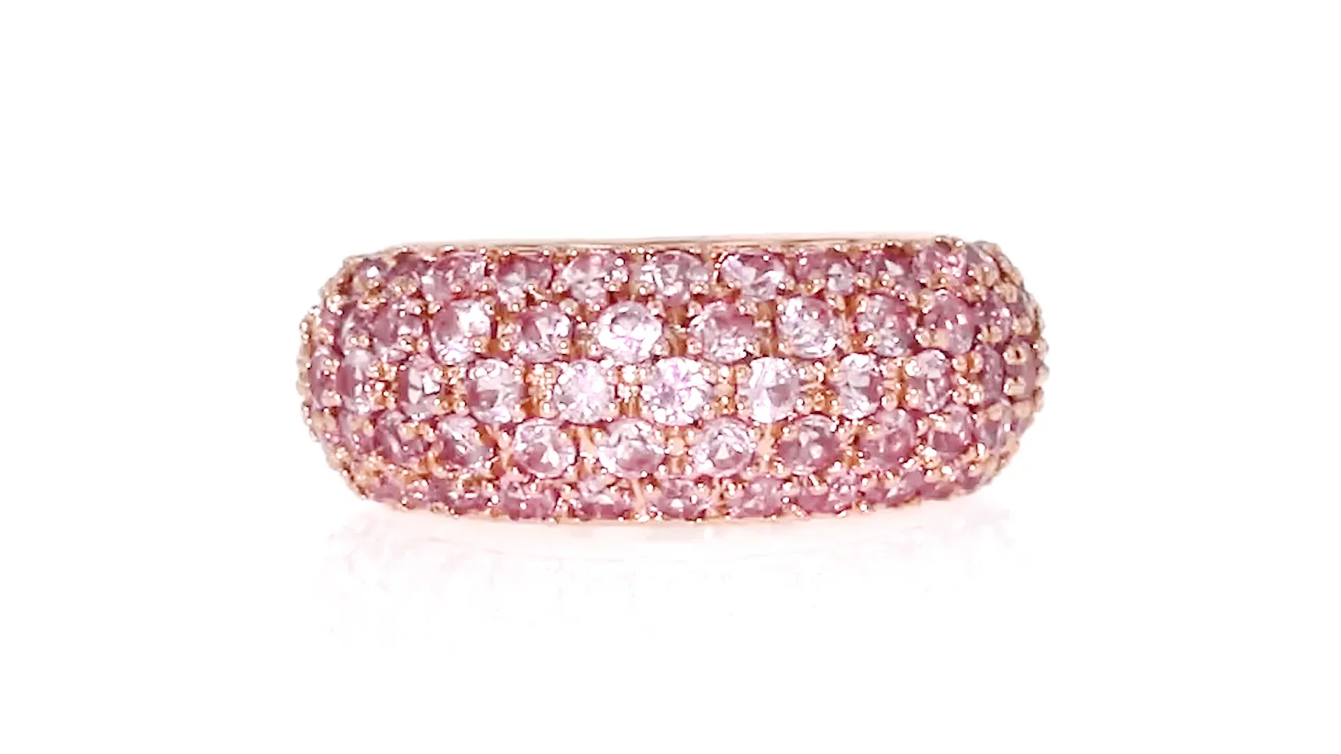 2.50 ct. t.w. Pave Pink Sapphire Ring in 14kt Rose Gold | Ross Simons