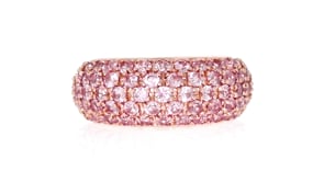 2.50 ct. t.w. Pave Pink Sapphire Ring in 14kt Rose Gold