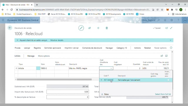 Motius de devolució