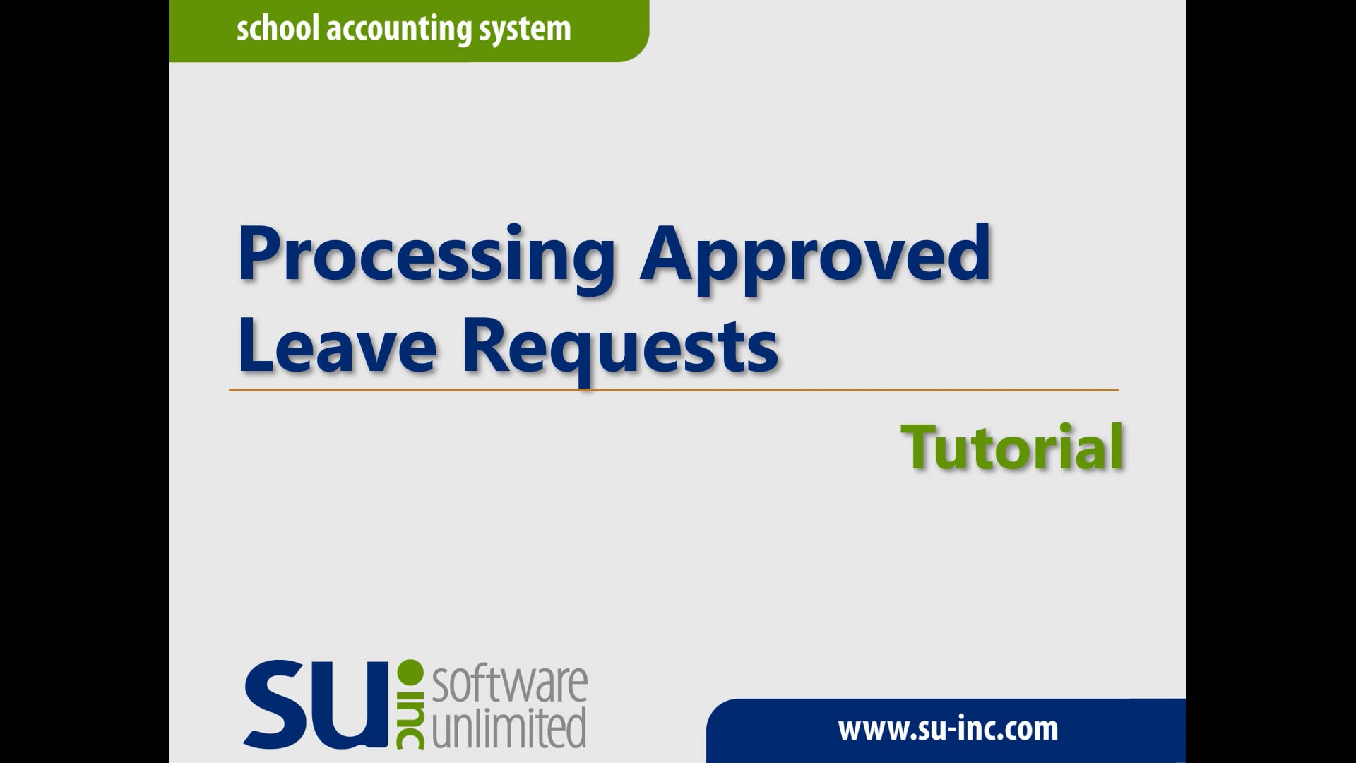 Training Tutorials - Processing Approved Leave Requests on Vimeo
