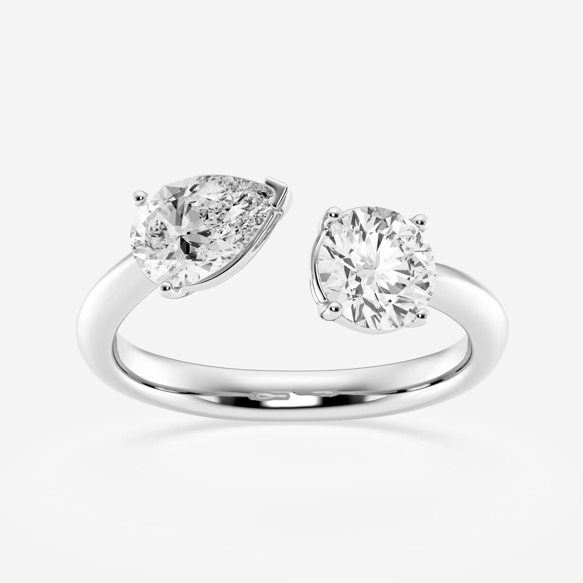 product video for 1 1/2 ctw Pear and Round Lab Grown Diamond Two-Stone Fashion Ring