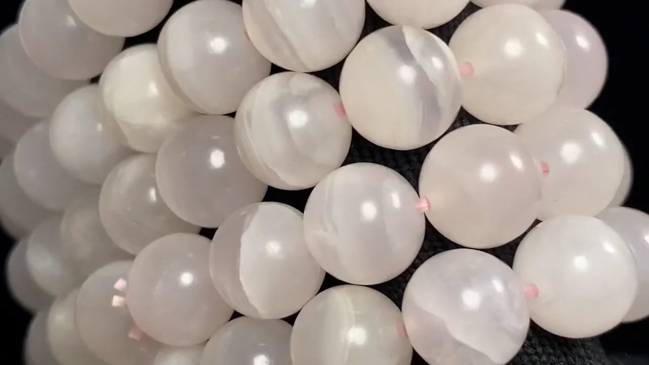 動画】マンガンカルサイトAA++ ラウンド10mm 1連(ブレス) - 天然石