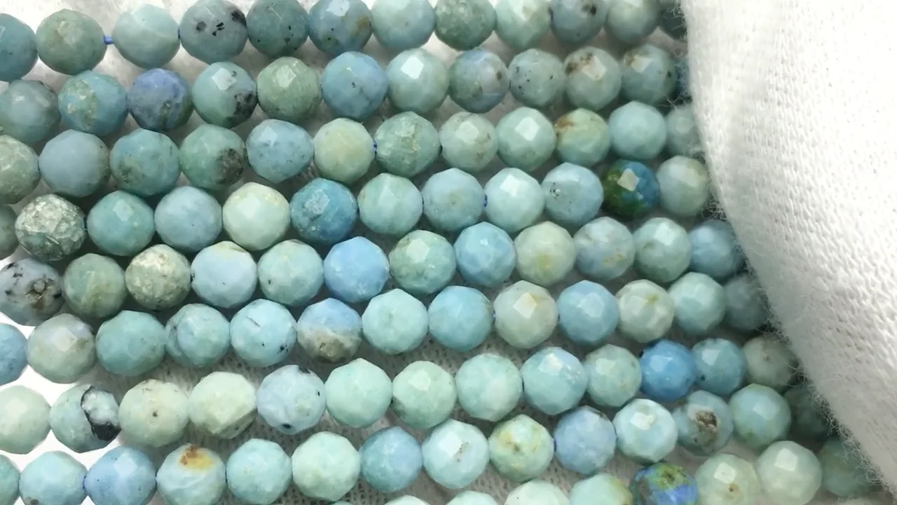 ブルーオパール　11ミリ　内径16.5センチ ブルーオパール ペルー産 9.09ct [250730721]20.3x11.9mm前後