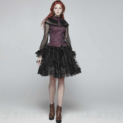 WLQ-088 - Gothic Lolita Black Short Skirt