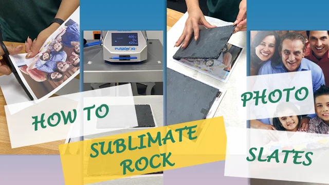 SubliSLATE Sublimation Slate Blank, Square. Includes Black Display Feet for  Photo Quality Sublimation Printing