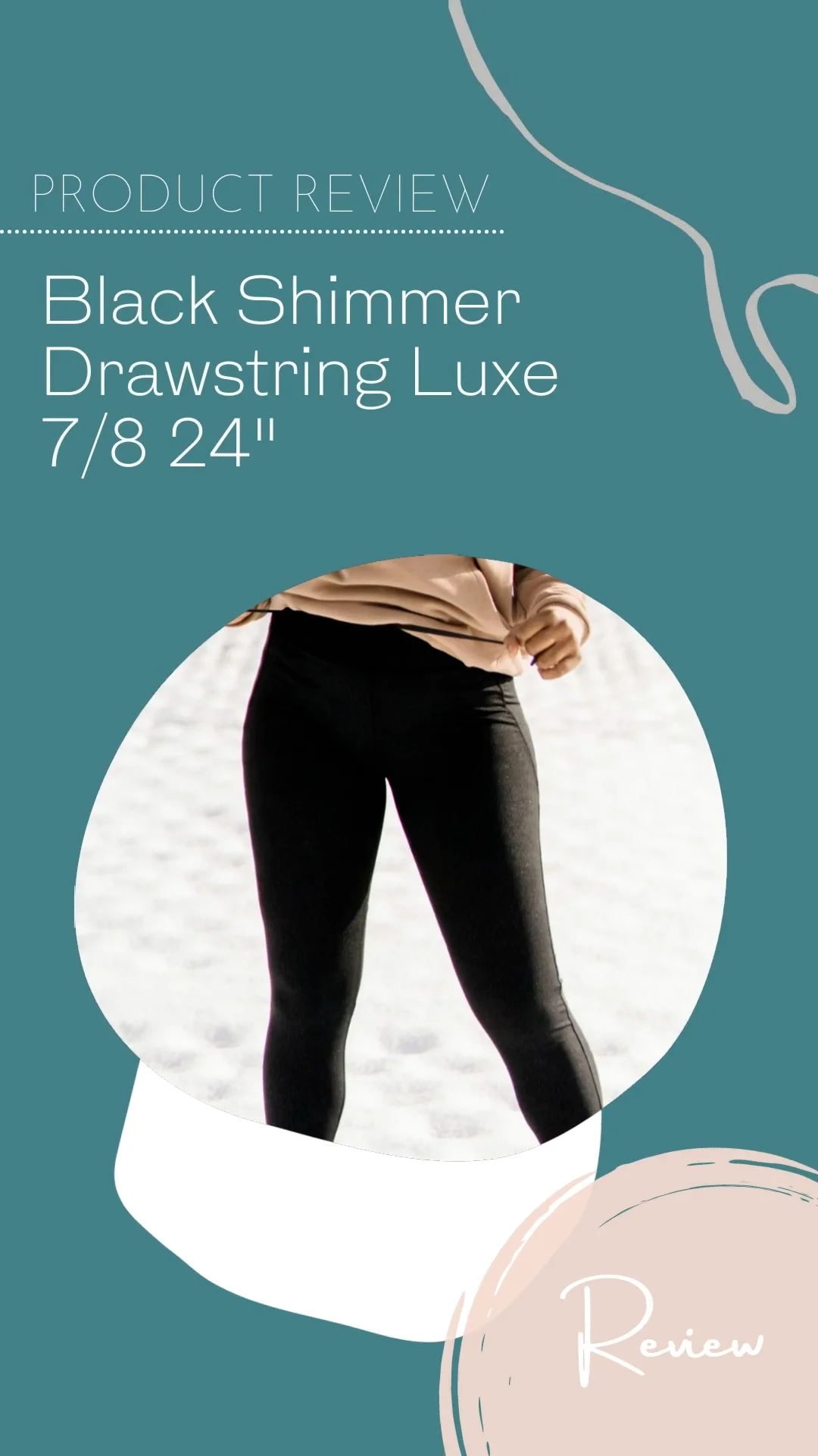 Zyia 🌙 Black Pocket Drawstring Luxe Pants Leggings Sz 14-16