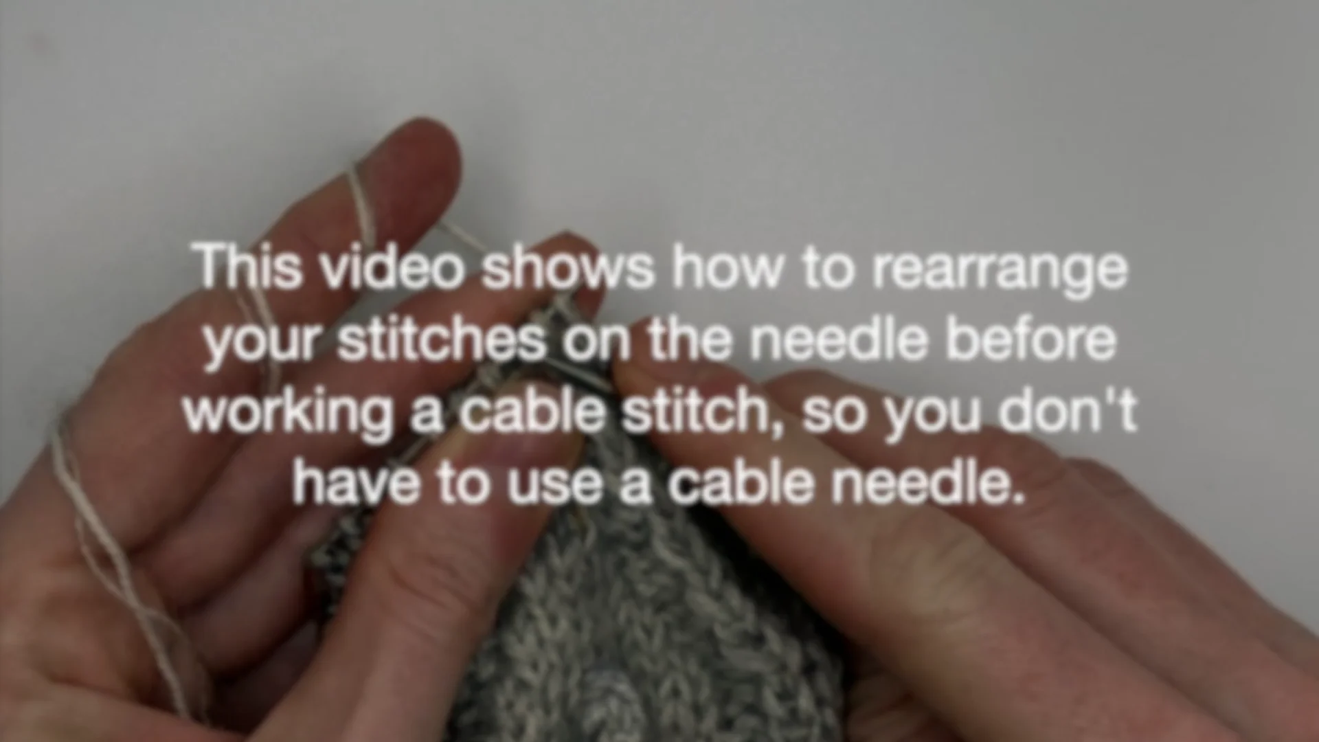How to Use a Cable Needle