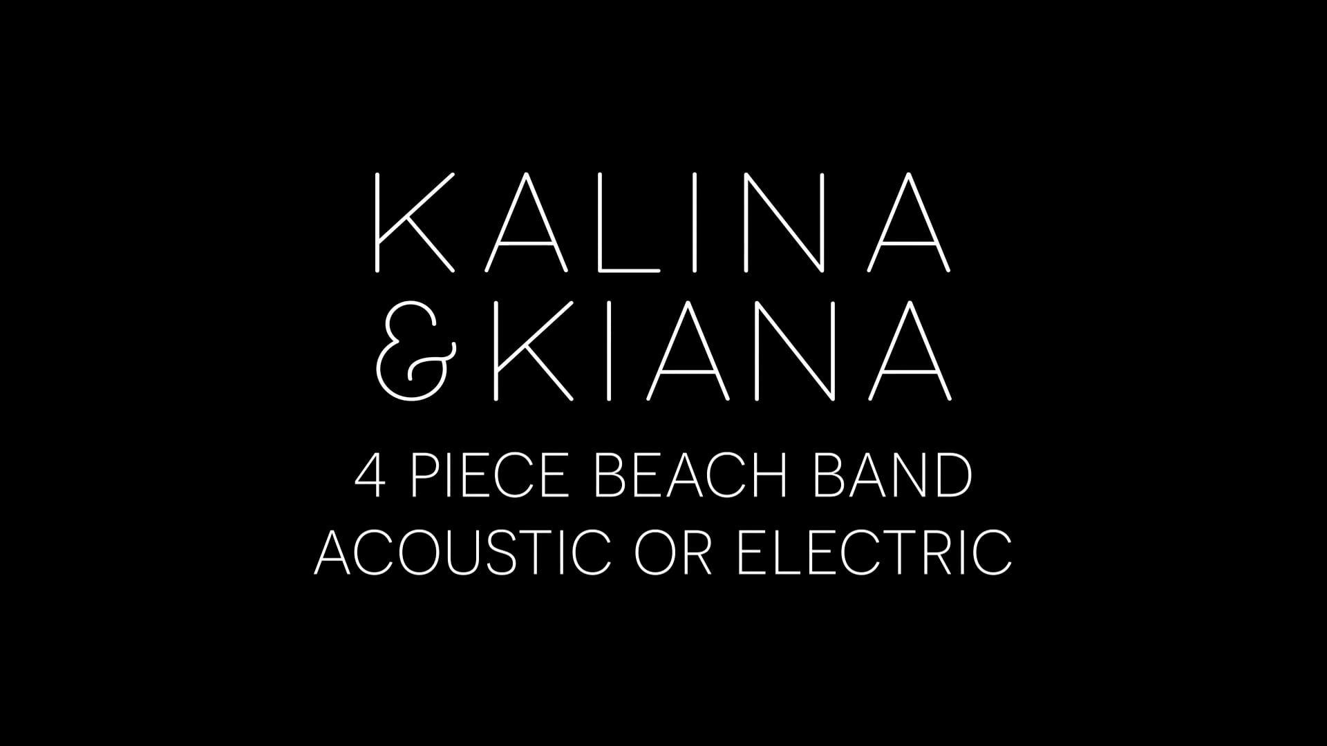 K&K 4-Piece Beach Band (Acoustic or Electric)
