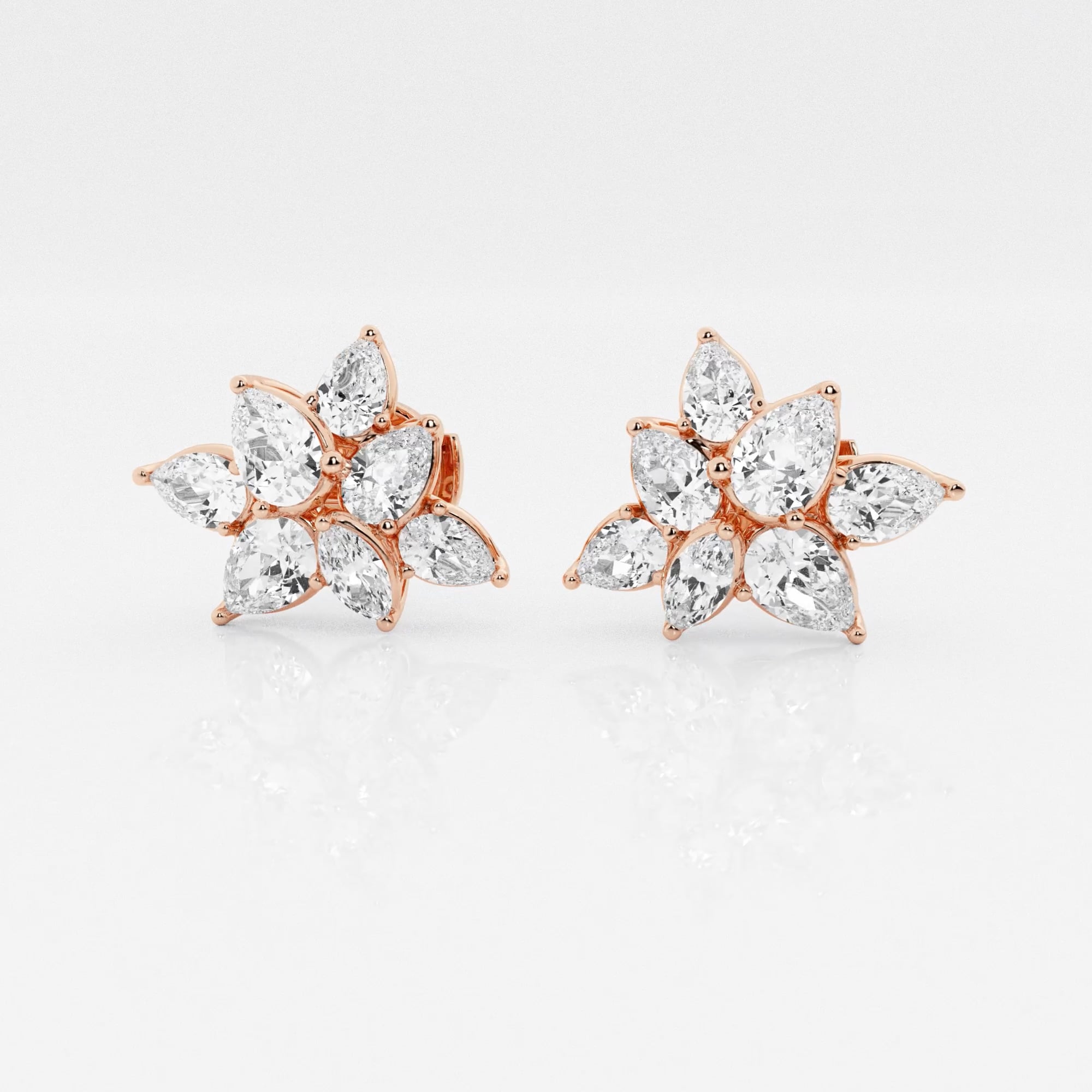 product video for Badgley Mischka 2 1/2 ctw Pear & Marquise Lab Grown Diamond Cluster Fashion Stud Earring