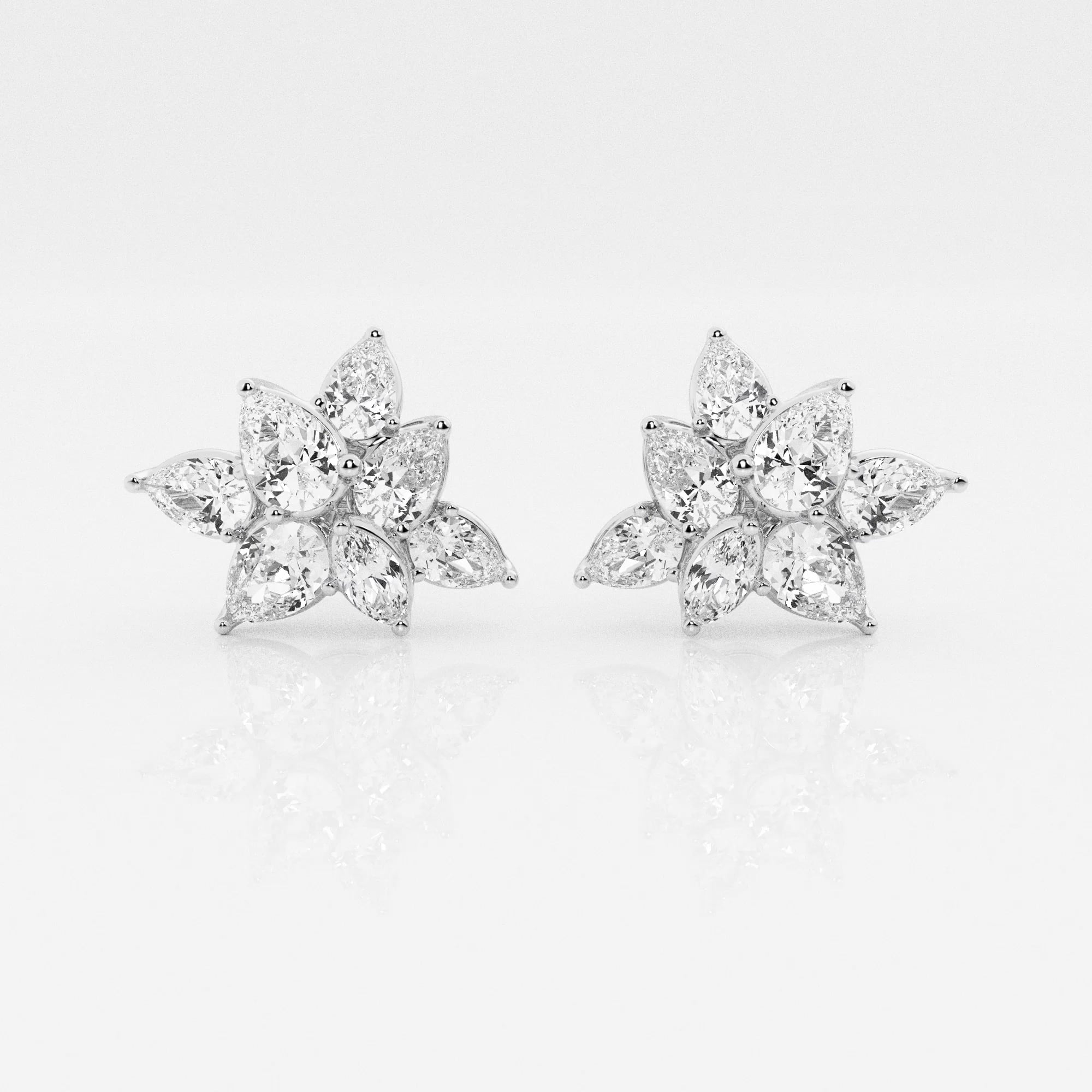 Marquise Diamond Stud Earrings, Valentine's Gifts