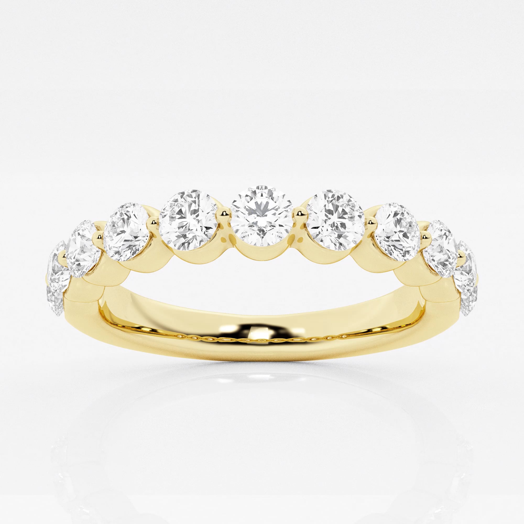 product video for 1 ctw Round Lab Grown Diamond Floating Wedding Band