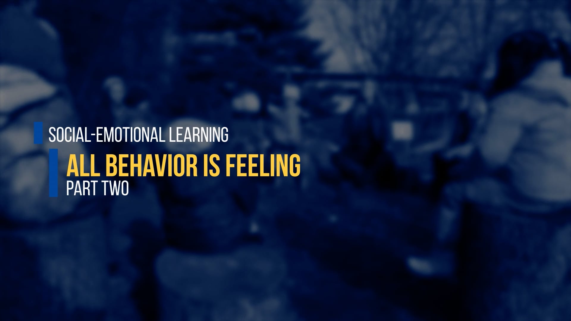 SEL- Part 2 - All Behavior is Feeling