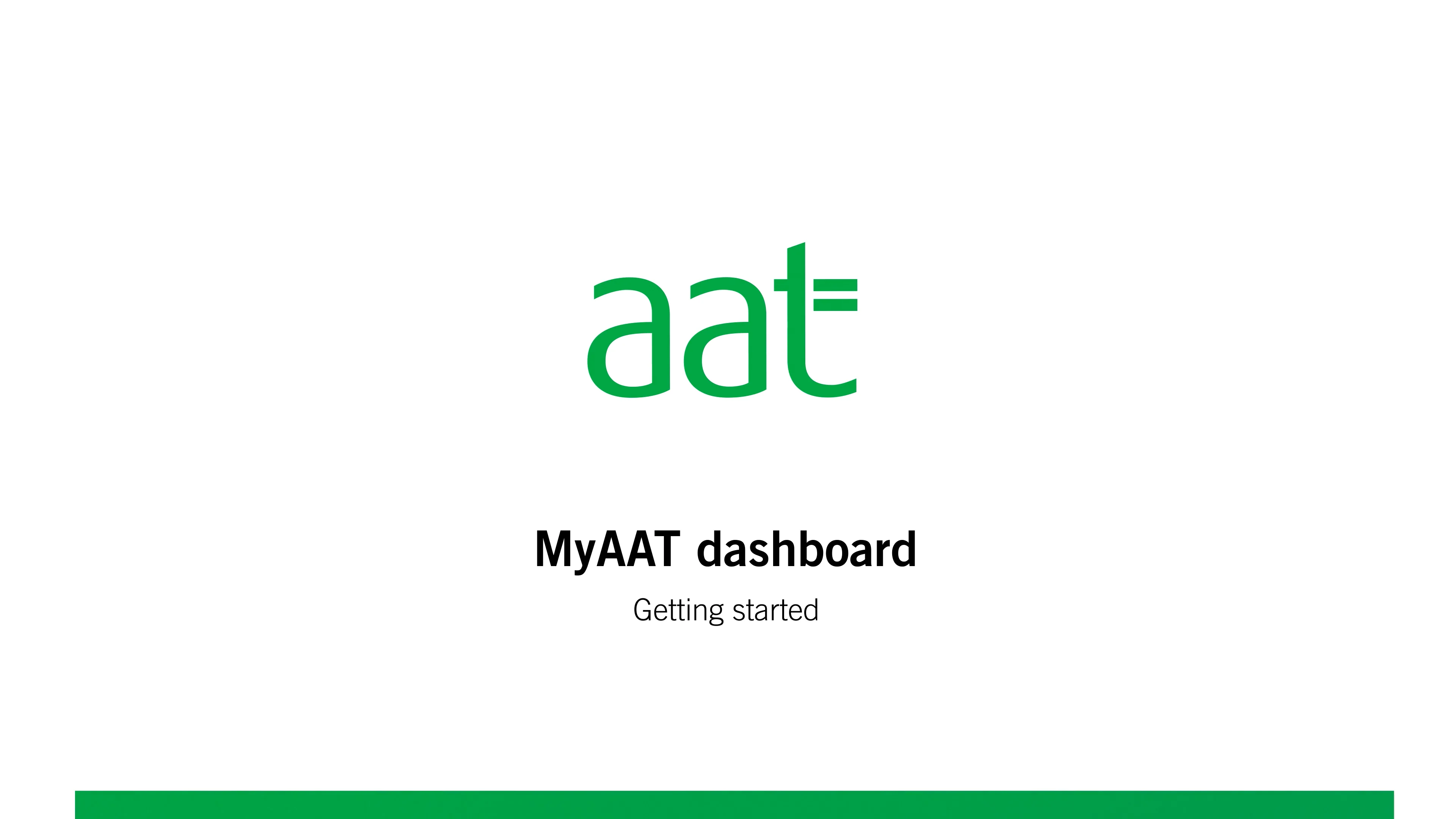 Getting started – MyAAT dashboard on Vimeo