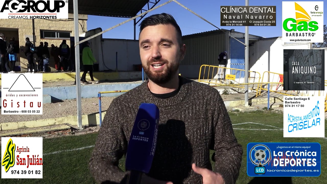 LA PREVIA / CD Robres - UD Barbastro / JAVIER GENOVÉS (Entrenador Robres) Jornada 18 / 3ª División