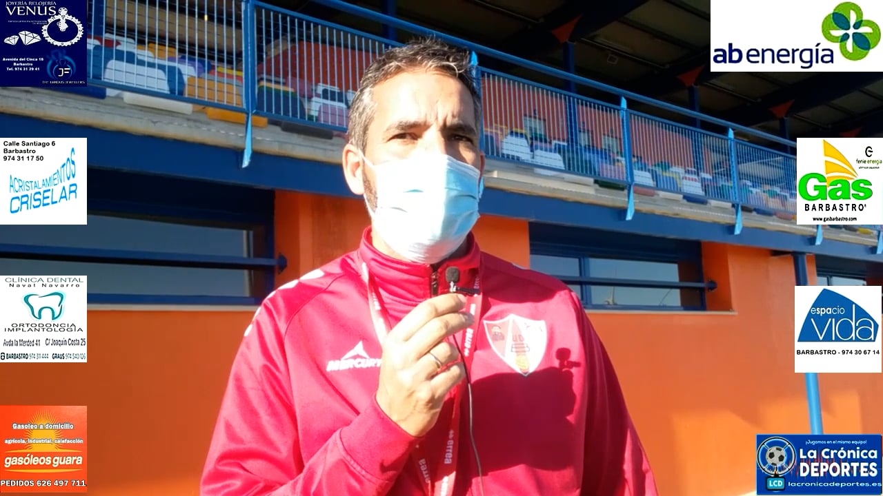 RICHI GIL (Entrenador Barbastro) CD Binéfar 1-1 UD Barbastro / J 17 / 3ª División