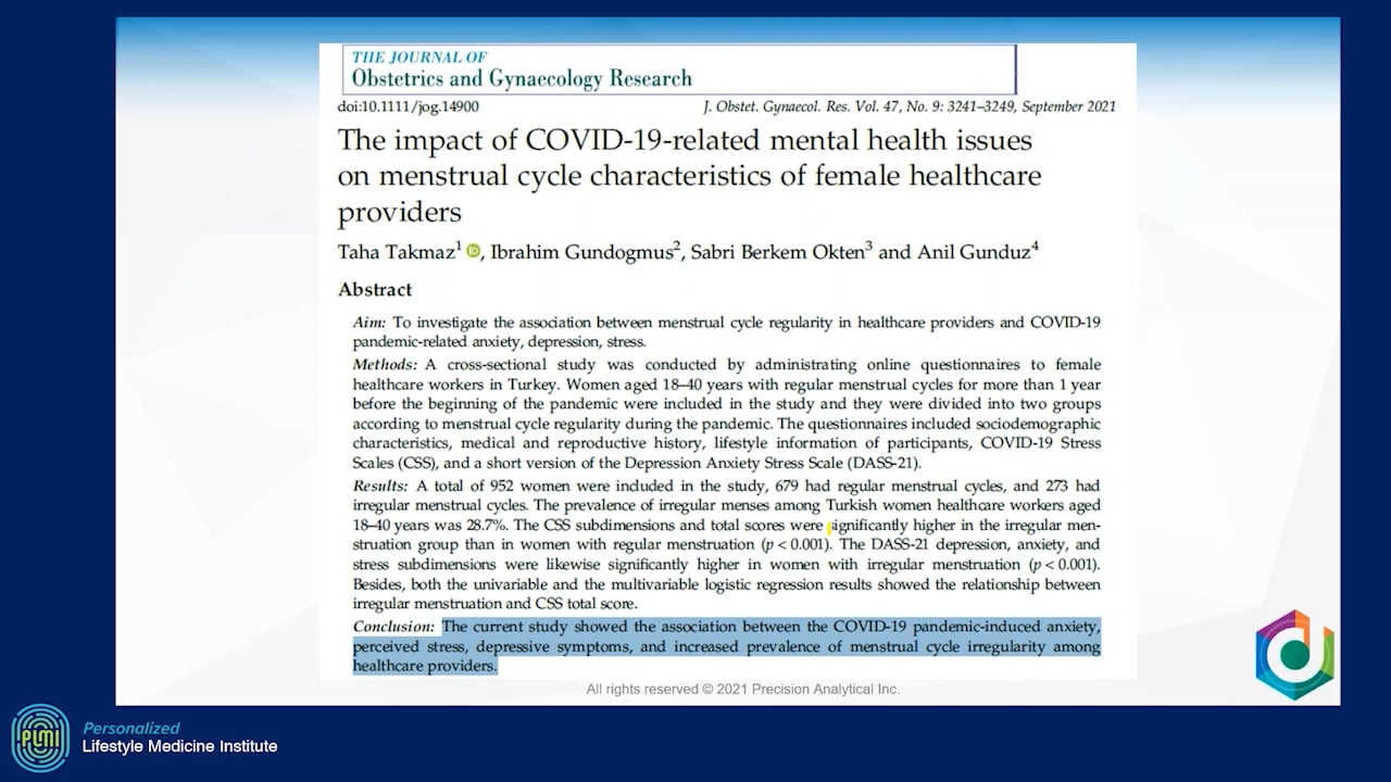 Covid-19 Impact on Reproductive and Adrenal Horomones TLC 2021 Day 2