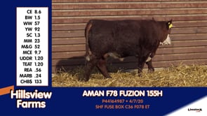 Lot #155H - AMAN F78 FUZION 155H