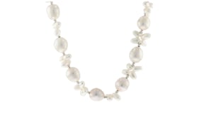 3.5-4mm and 11-12mm Cultured Pearl Cluster Necklace in Sterling Silver