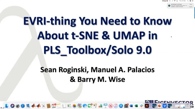 EVRI-thing You Need to Know About t-SNE & UMAP in PLS_Toolbox/Solo