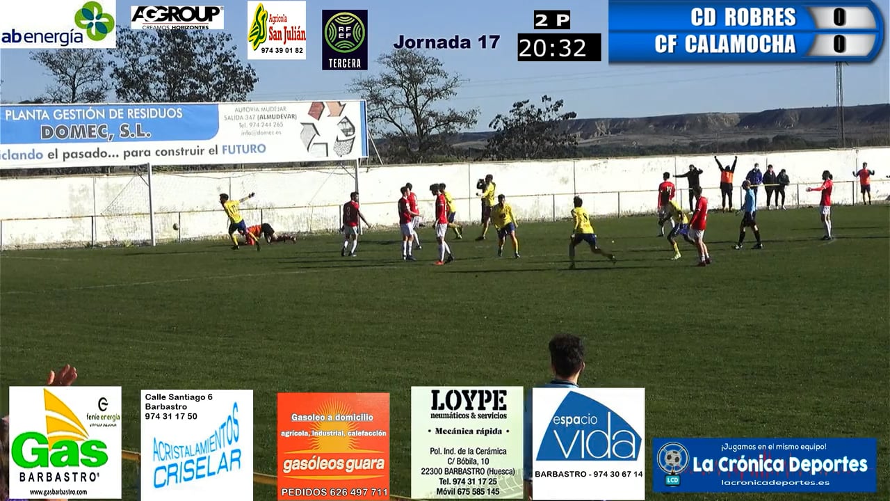 (RESUMEN y GOL) CD Robres 1-0 CF Calamocha / J 17 / 3ª División