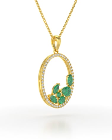 Video: 14K Gold Aquamarine Diamonds Necklace Pendant Gold Chain included