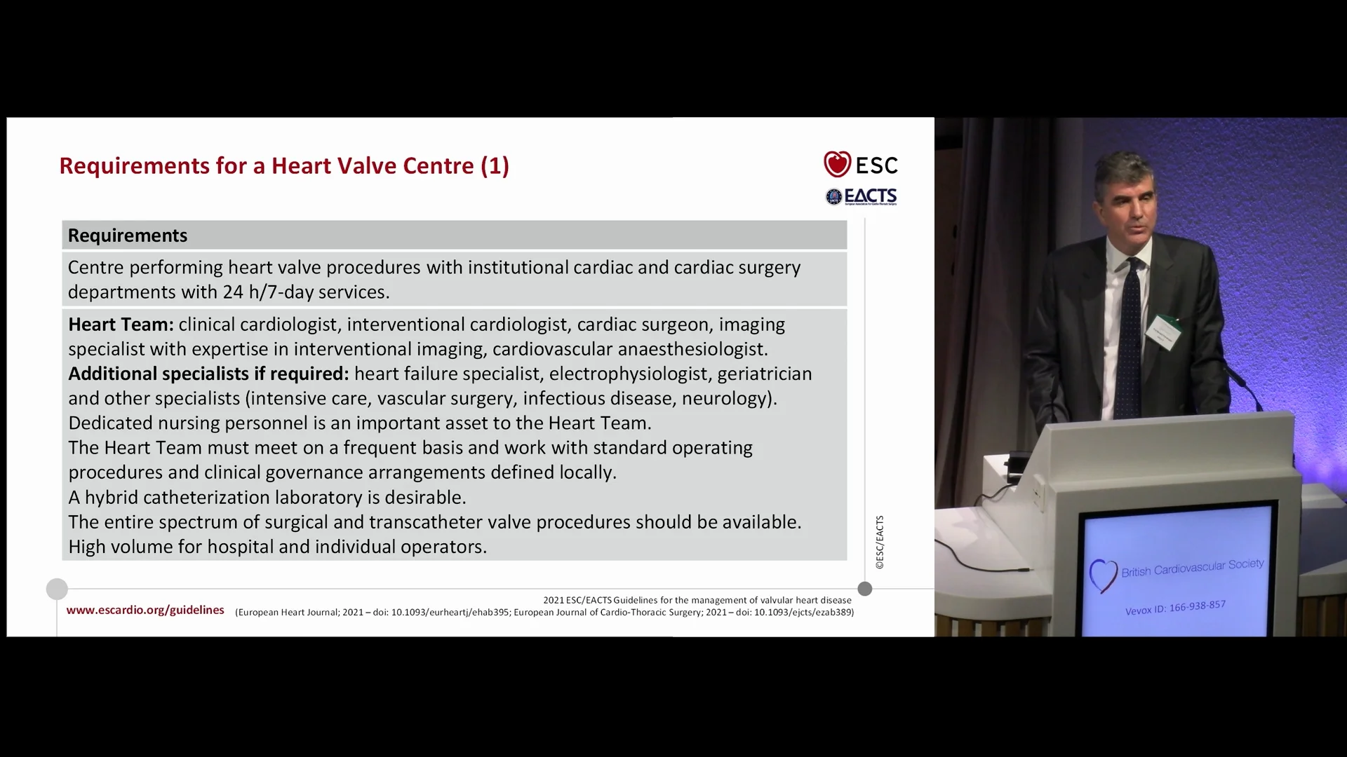 BCS 2021 - 4. ESC Guidelines 2021 – Valvular Heart Disease - Professor ...