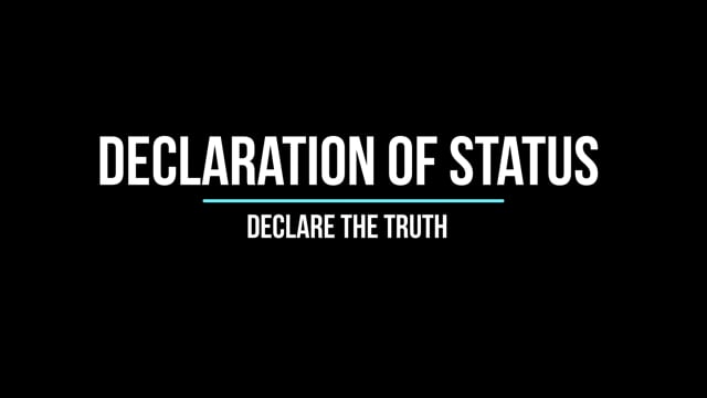 Declaration of Status