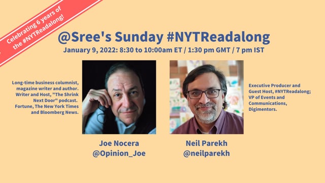 #NYTReadalong | Joe Nocera (Long-time Business Columnist)