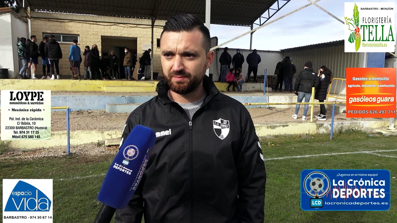 JAVIER GENOVÉS (Entrenador Robres) CD Robres 1-0 UD Barbastro / Jornada 18 / 3ª División