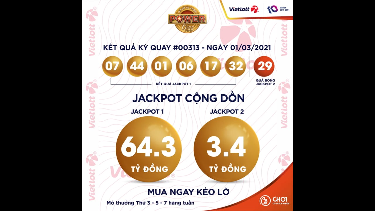 Vietlott Power 6/55 Result