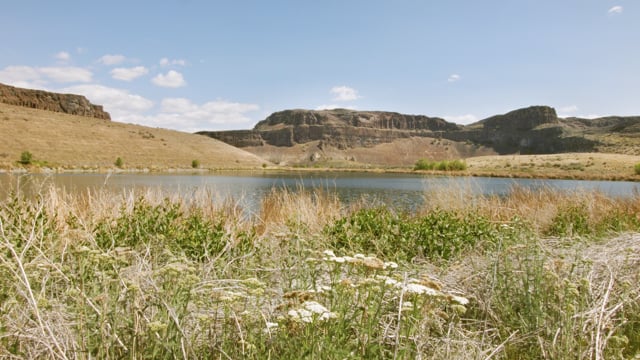 Ancient Lakes. Eastern Washington - 4K Nature Relax Video
