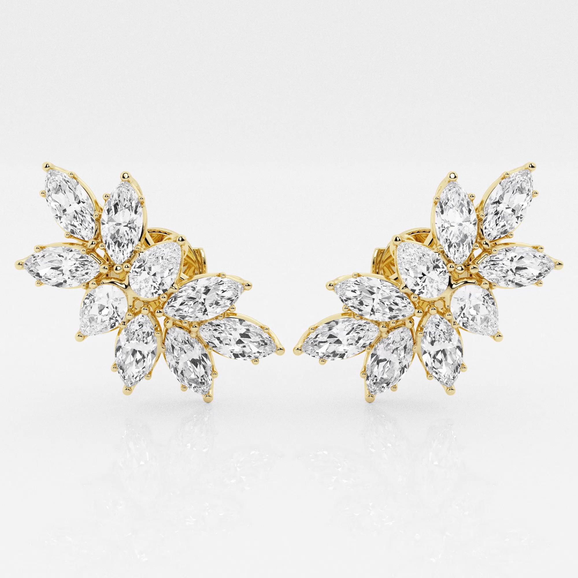 product video for Badgley Mischka 4 ctw Pear & Marquise Lab Grown Diamond Cluster Fashion Earrings