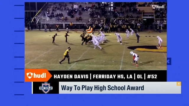 2021 Way to Play High School Award Week 17 – Hayden Davis