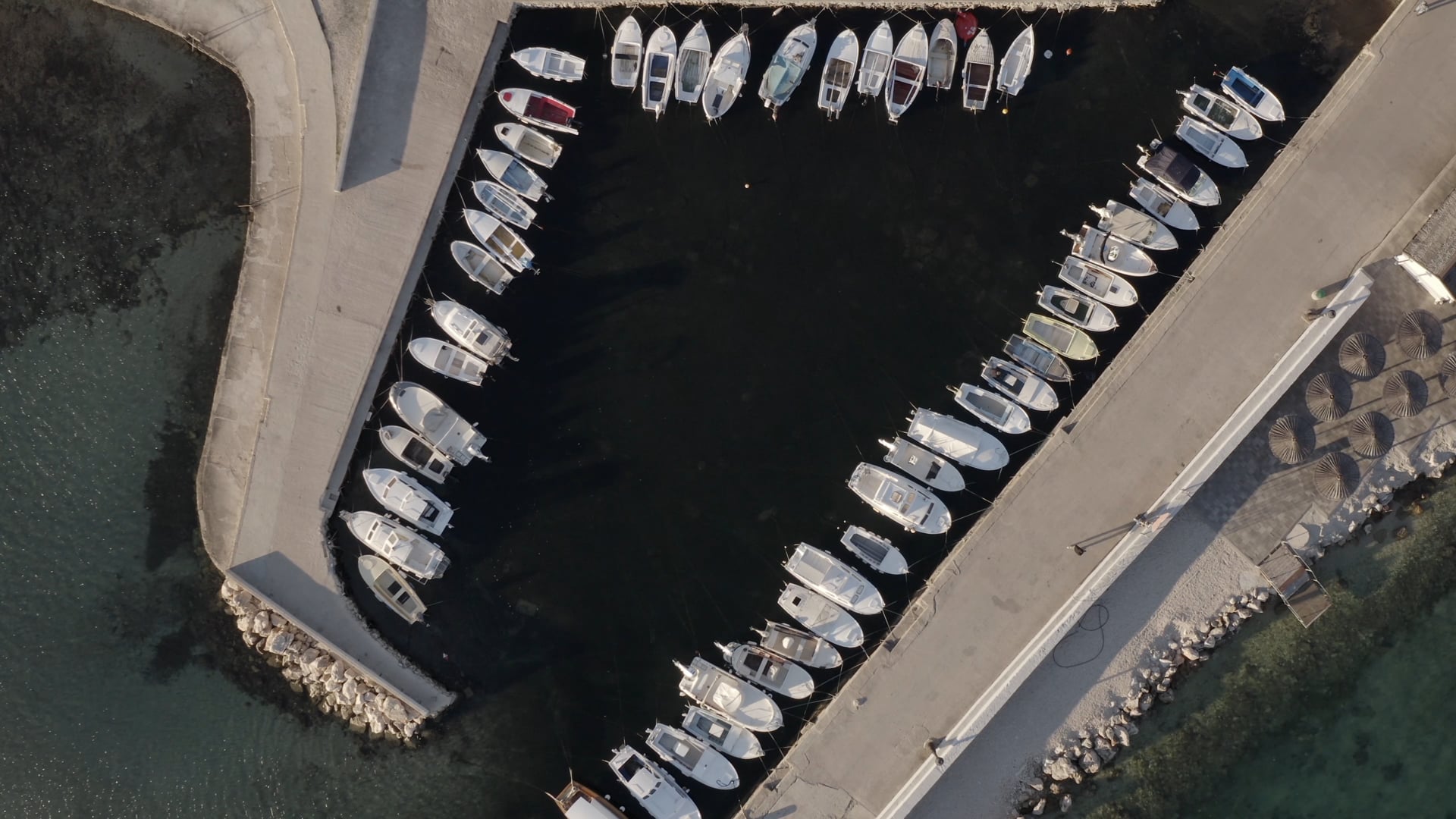 Small pier on the island of Vir