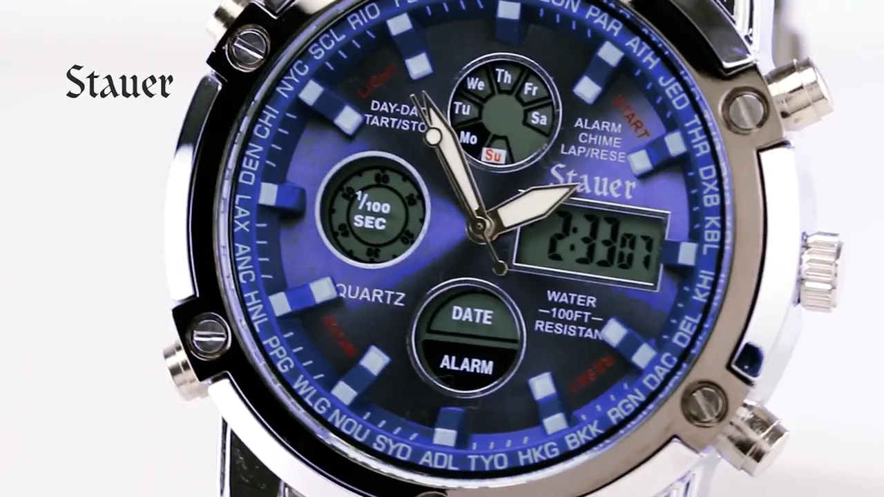 Stauer blue 2025 stone chronograph